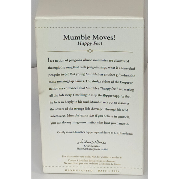 Mumble Moves! 2006 Hallmark Happy Feet Ornament QXI3086 - Picture 11 of 11